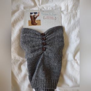 NWT Grace & Lace Gray  Ruched Boot Cuffs